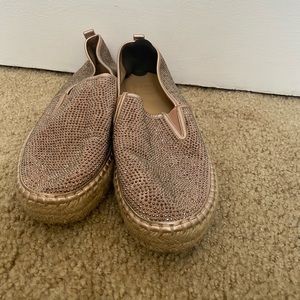Rose Gold espadrilles sandals